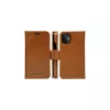 Etui portfelowe dbramante1928 Lynge do iPhone 12 mini (5.4 cala) — Tan, 3 kieszenie na karty, podstawka na biurko