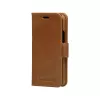 Etui portfelowe dbramante1928 Lynge do iPhone 12 mini (5.4 cala) — Tan, 3 kieszenie na karty, podstawka na biurko