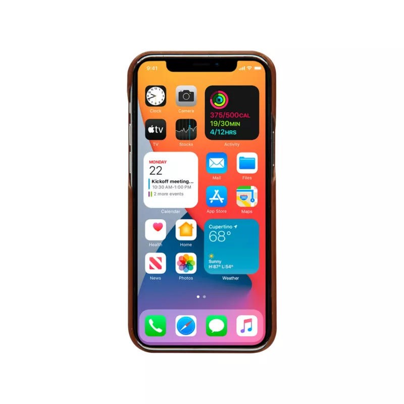 Etui portfelowe dbramante1928 Lynge do iPhone 12 mini (5.4 cala) — Tan, 3 kieszenie na karty, podstawka na biurko