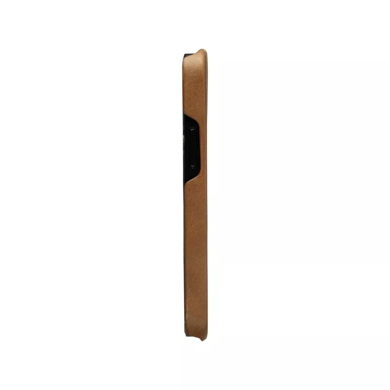 Etui portfelowe dbramante1928 Lynge do iPhone 12 mini (5.4 cala) — Tan, 3 kieszenie na karty, podstawka na biurko