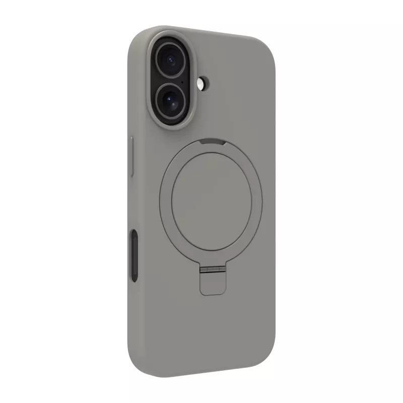 Etui na telefon dbramante1928 Roskilde MS Kick ICON do Apple iPhone 17, szary monochromatyczny, podstawka na biurko