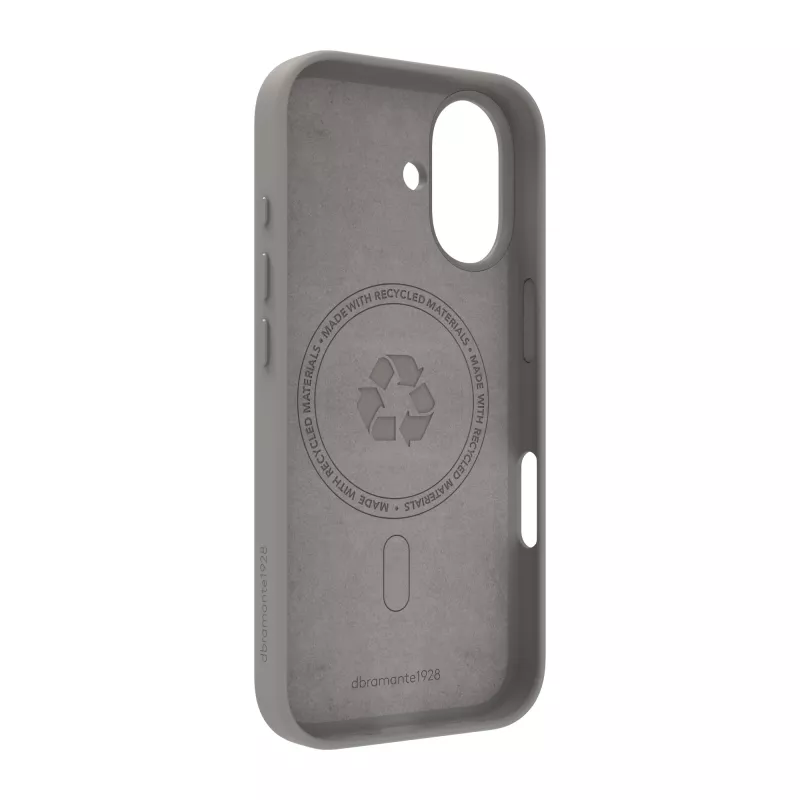 Etui na telefon dbramante1928 Roskilde MS Kick ICON do Apple iPhone 17, szary monochromatyczny, podstawka na biurko