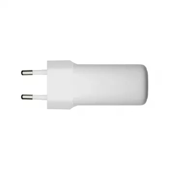 Ładowarka sieciowa d bramante re-charge Pro — 2× USB-C 25W, 110–240V, biała