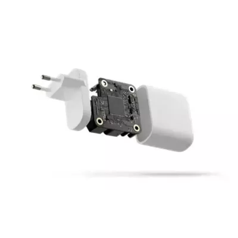 Ładowarka sieciowa d bramante re-charge Pro — 2× USB-C 25W, 110–240V, biała