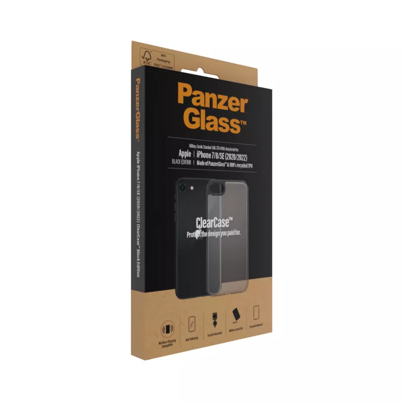 PanzerGlass® ClearCase™ iPhone 8 | 7 | SE (2020/2022) | Czarny