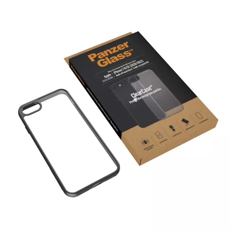 PanzerGlass® ClearCase™ iPhone 8 | 7 | SE (2020/2022) | Czarny