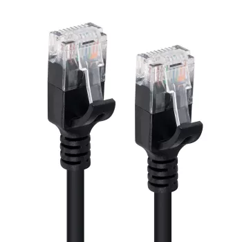 Microconnect V-UTP601S-cienki kabel sieciowy Czarny 1 m Cat6 U/UTP (UTP)