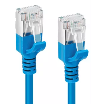 Microconnect V-FTP6A005B-cienki kabel sieciowy niebieski 0,5 m Cat6a U/FTP (STP)