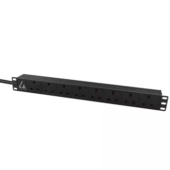Lanview LVR-3MUK-SPD-UK8 jednostka dystrybucji zasilania (PDU) 8 gniazd AC 1,4U czarna