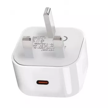 eSTUFF Home Charger USB-C PD 3A 20W, wtyczka UK - biały