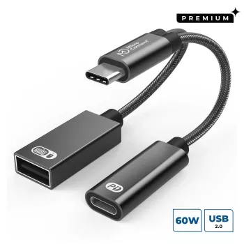 Adapter kabla wideo Microconnect MC-USBC-CFAF 0,13 m męski do żeńskiego