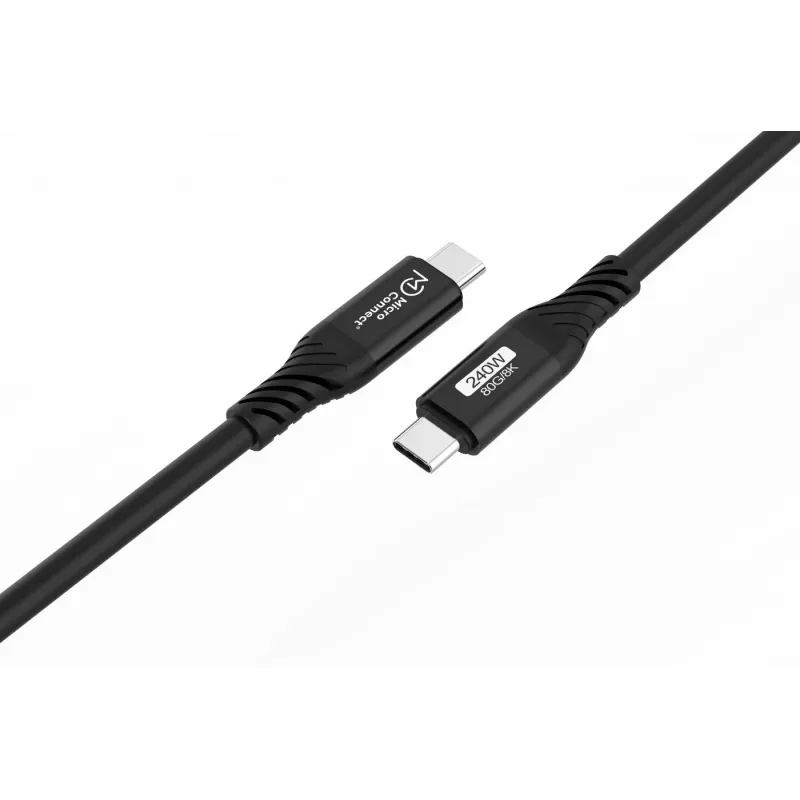 Microconnect USB4CC1-240W-80GBPS kabel USB USB4 Gen 3x2 1 m USB C Czarny
