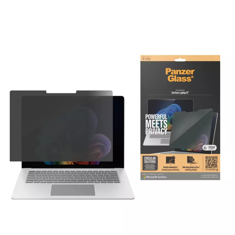 PanzerGlass ® Folia ochronna z ochroną prywatności Microsoft Surface Laptop 7th Edition 15'' | Ultra-Wide Fit