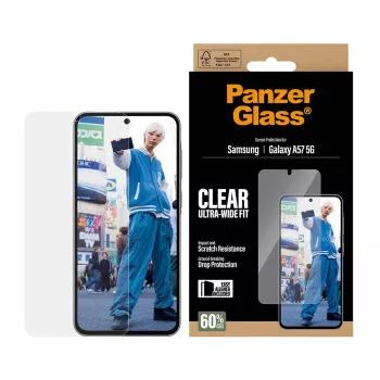 Ochrona ekranu PanzerGlass Ultra-Wide Fit do Samsung Galaxy A57 5G — Clear, odporna na zarysowania