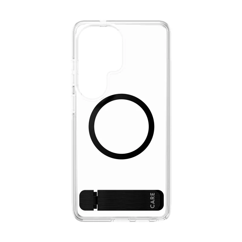 Etui PanzerGlass CARE™ Urban Explorer do Samsung Galaxy S26 Ultra — przezroczysta osłona z czarną podstawką i obsługą Qi