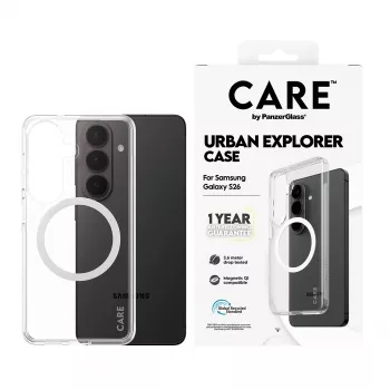 PanzerGlass CARE™ Urban Explorer etui do Samsung Galaxy S26 — Przezroczysta pokrywa z obsługą Qi