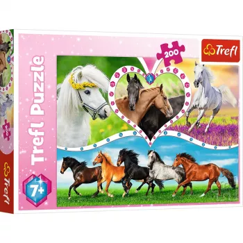 Puzzle TREFL 200 elementów - Psie figle, 200 elementów, karton