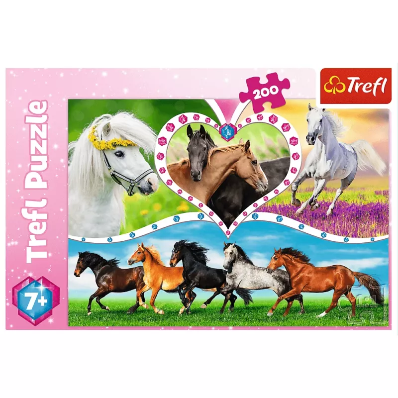Puzzle TREFL 200 elementów - Psie figle, 200 elementów, karton