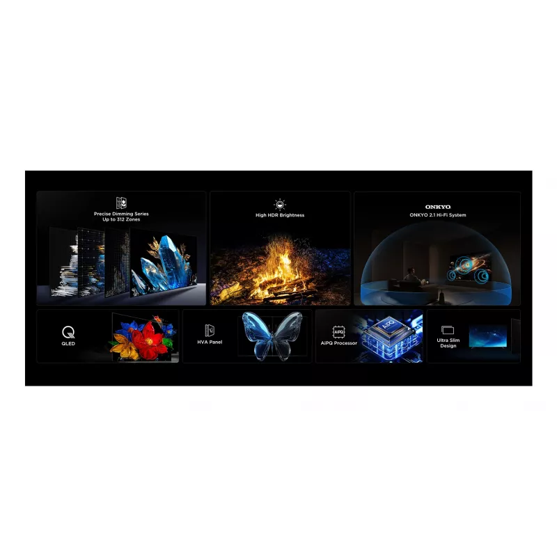 TCL Q6C 75Q6C TV 190.5 cm (75 cali) 4K Ultra HD Smart TV Wi-Fi Metaliczny