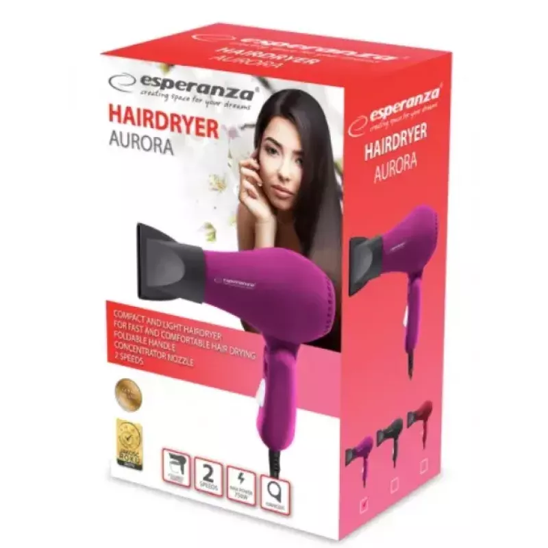 Suszarka do włosów ESPERANZA EBH003P 750W