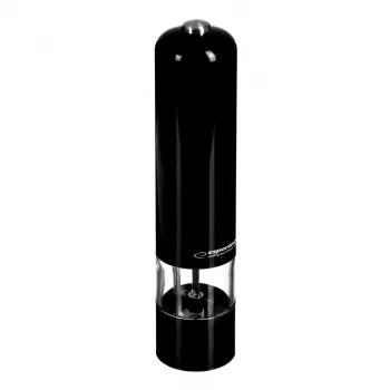 Elektryczny młynek do pieprzu ESPERANZA EKP001K — regulowana grubość mielenia, ceramiczny mechanizm, oświetlenie LED, 230 mm, baterie AA