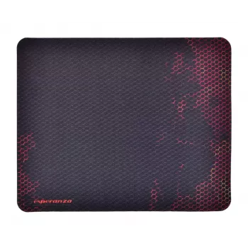 Podkładka pod mysz ESPERANZA EGP101R — gamingowa, poliester, rozmiar S 250×200×2 mm, antypoślizgowa podstawa, pomarańczowa wzorzysta powierzchnia