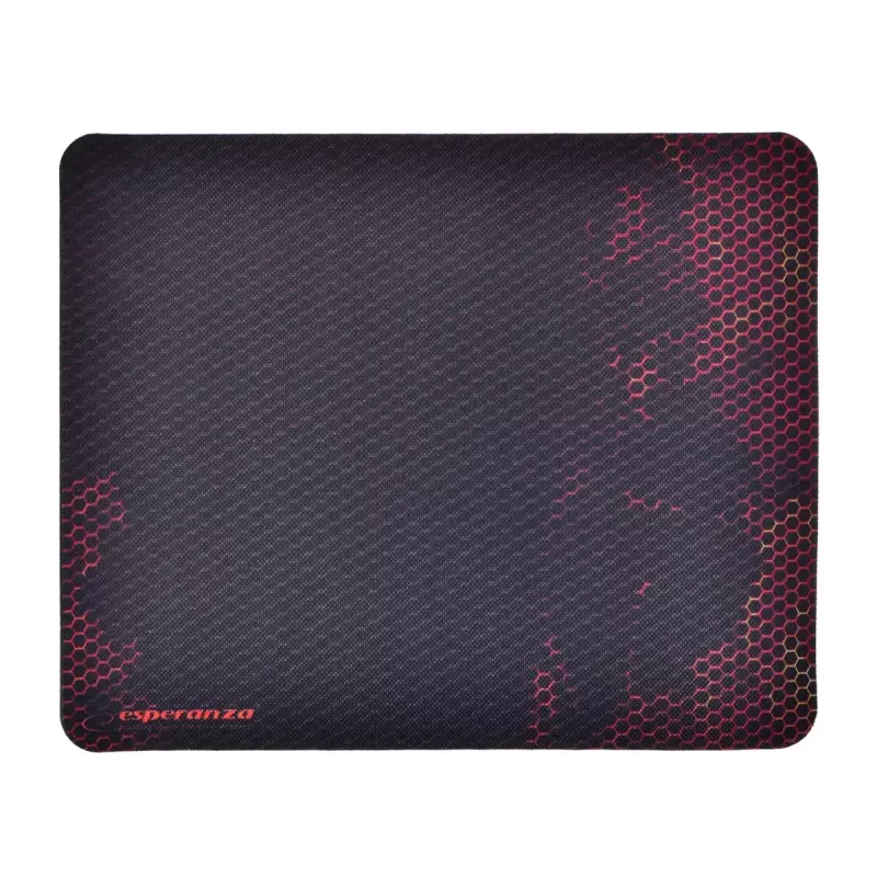 Podkładka pod mysz ESPERANZA EGP101R — gamingowa, poliester, rozmiar S 250×200×2 mm, antypoślizgowa podstawa, pomarańczowa wzorzysta powierzchnia