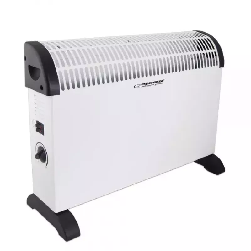 Grzejnik konwekcyjny elektryczny ESPERANZA EHH008 — 2000 W, 3 poziomy mocy, regulowany termostat, biały