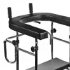 Wysoki chodzik rehabilitacyjny ActionMed B200AM — podparcie do stania z siedziskiem, 4 koła, regulowana wysokość 100–125 cm, maks. obciążenie 120 kg, szerokość ramy 65 cm