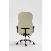 Fotel obrotowy ActiveJet YK7416 — ergonomiczny fotel obrotowy, ekoskóra w kolorze beżowym, metalowa rama, wyściełane oparcie, podnóżek