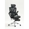 Ergonomiczne krzesło biurowe ActiveJet YK848 — siatkowe siedzisko i oparcie, czarne, oparcie 50,5×57 cm, szerokość siedziska 48,5 cm