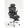Ergonomiczne krzesło biurowe ActiveJet YK848 — siatkowe siedzisko i oparcie, czarne, oparcie 50,5×57 cm, szerokość siedziska 48,5 cm