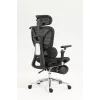 Ergonomiczne krzesło biurowe ActiveJet YK848 — siatkowe siedzisko i oparcie, czarne, oparcie 50,5×57 cm, szerokość siedziska 48,5 cm
