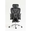 Ergonomiczne krzesło biurowe ActiveJet YK848 — siatkowe siedzisko i oparcie, czarne, oparcie 50,5×57 cm, szerokość siedziska 48,5 cm