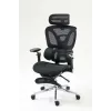 Ergonomiczne krzesło biurowe ActiveJet YK848 — siatkowe siedzisko i oparcie, czarne, oparcie 50,5×57 cm, szerokość siedziska 48,5 cm