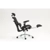 Ergonomiczne krzesło biurowe ActiveJet YK848 — siatkowe siedzisko i oparcie, czarne, oparcie 50,5×57 cm, szerokość siedziska 48,5 cm