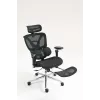 Ergonomiczne krzesło biurowe ActiveJet YK848 — siatkowe siedzisko i oparcie, czarne, oparcie 50,5×57 cm, szerokość siedziska 48,5 cm