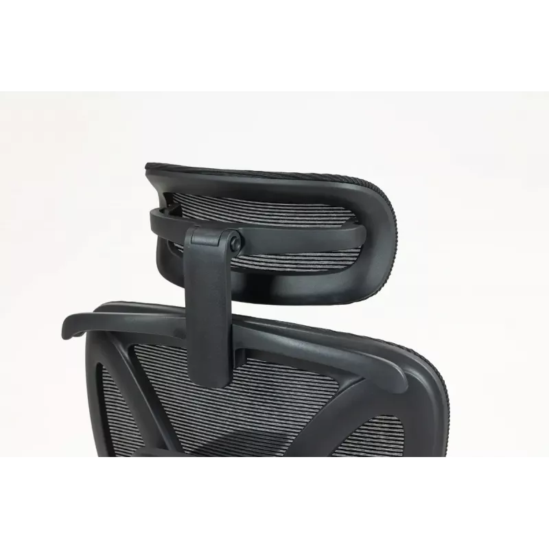 Ergonomiczne krzesło biurowe ActiveJet YK848 — siatkowe siedzisko i oparcie, czarne, oparcie 50,5×57 cm, szerokość siedziska 48,5 cm