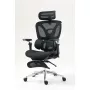 Ergonomiczne krzesło biurowe ActiveJet YK848 — siatkowe siedzisko i oparcie, czarne, oparcie 50,5×57 cm, szerokość siedziska 48,5 cm