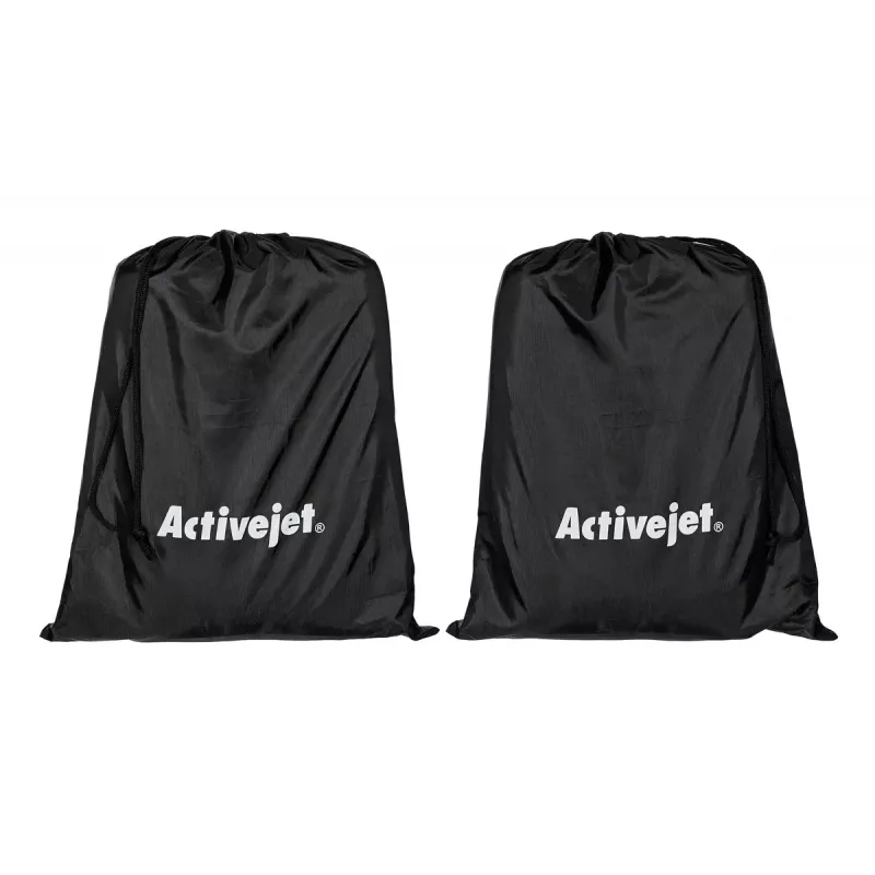Masażer limfatyczno-kompresyjny do nóg ActiveJet ACM-PLUS-A1 S — bateria 25 W, wbudowany akumulator, 330×840×60 mm, czarny/pomarańczowy