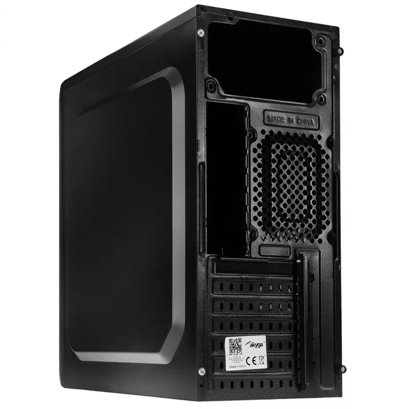 Obudowa PC Akyga AK939BL Midi Tower — obsługa ATX/Micro-ATX, 3×3.5 cala + 3×2.5 cala, GPU do 385 mm, USB 2.0