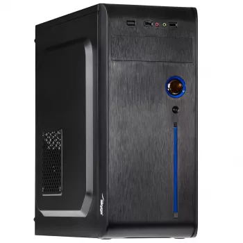 Obudowa PC Akyga AK939BL Midi Tower — obsługa ATX/Micro-ATX, 3×3.5 cala + 3×2.5 cala, GPU do 385 mm, USB 2.0