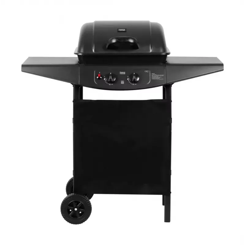 Grill gazowy TEESA TSA0080 — 2 palniki, przenośny grill ogrodowy