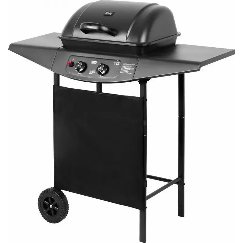 Grill gazowy TEESA TSA0080 — 2 palniki, przenośny grill ogrodowy