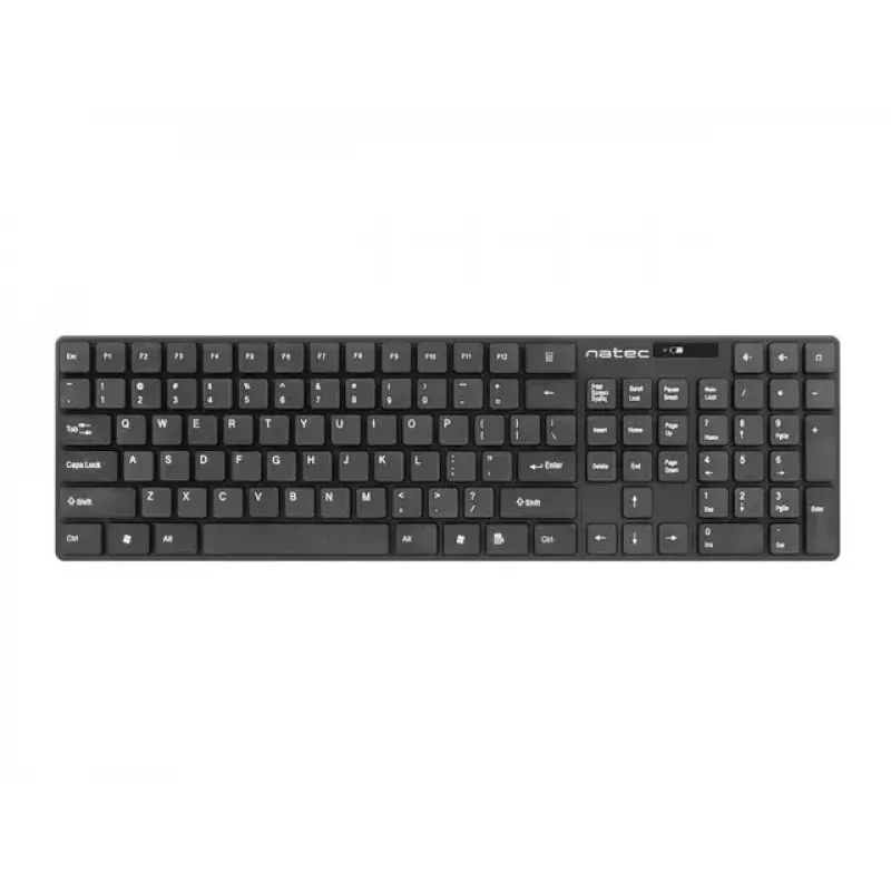 Bezprzewodowy zestaw klawiatura i mysz NATEC Stingray NZB-1440 — RF bezprzewodowa, pełnowymiarowa 108-klawiszy QWERTY, US English, czarna