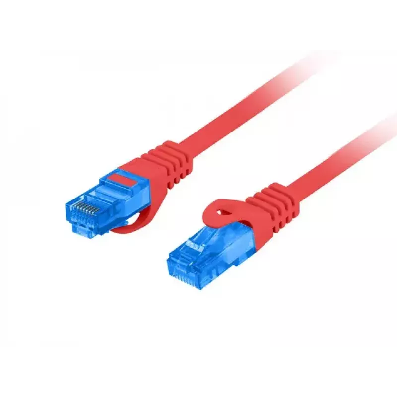 LANBERG RJ-45 Cat6a kabel krosowy PCF6A-10CC-0100-R, 1 m, S/FTP, CCA, LSZH, czerwony