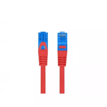 LANBERG RJ-45 Cat6a kabel krosowy PCF6A-10CC-0100-R, 1 m, S/FTP, CCA, LSZH, czerwony