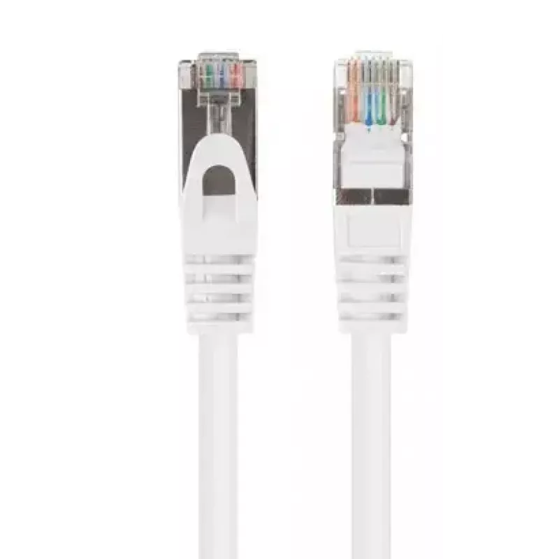 Kabel krosowy Ethernet LANBERG PCF6-20CC-0100-W Cat6 U/UTP 1 m, przewodnik CCA, 250 MHz, biały