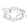 Naścienna szafa rack 19 cali 4U LANBERG WAFA-5604-10S, głębokość 600 mm, szara, drzwi szklane (składana)