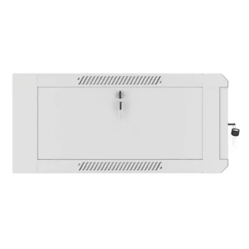 Naścienna szafa rack 19 cali 4U LANBERG WAFA-5604-10S, głębokość 600 mm, szara, drzwi szklane (składana)